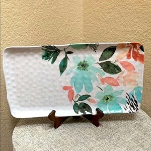 🔹Nicole Miller Home Melamine Beautiful Serving Floral Platter..